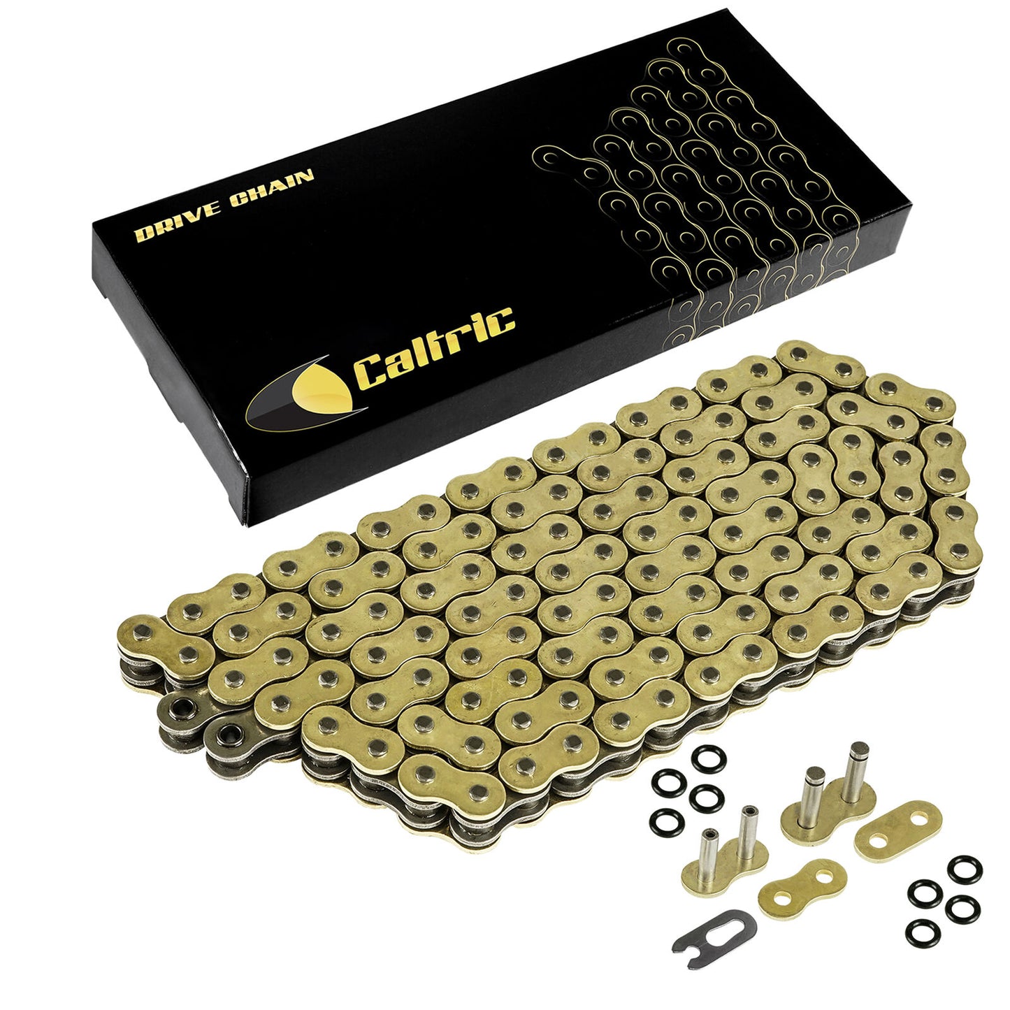 525 X 120 Links Motorcycle Atv Golden O-Ring Drive Chain 525-Pitch 120-Links