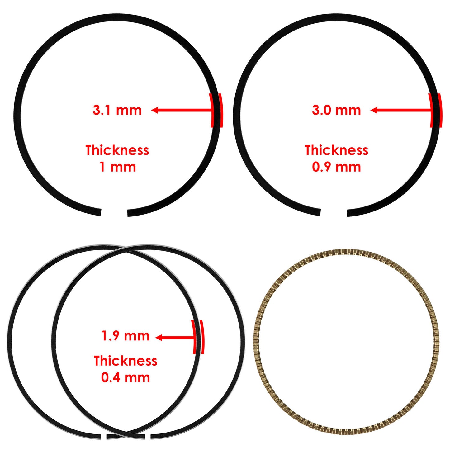 2x Cylinder Piston Ring Kit for Kawasaki Teryx 750 FI KRF750 4X4 2012-2013