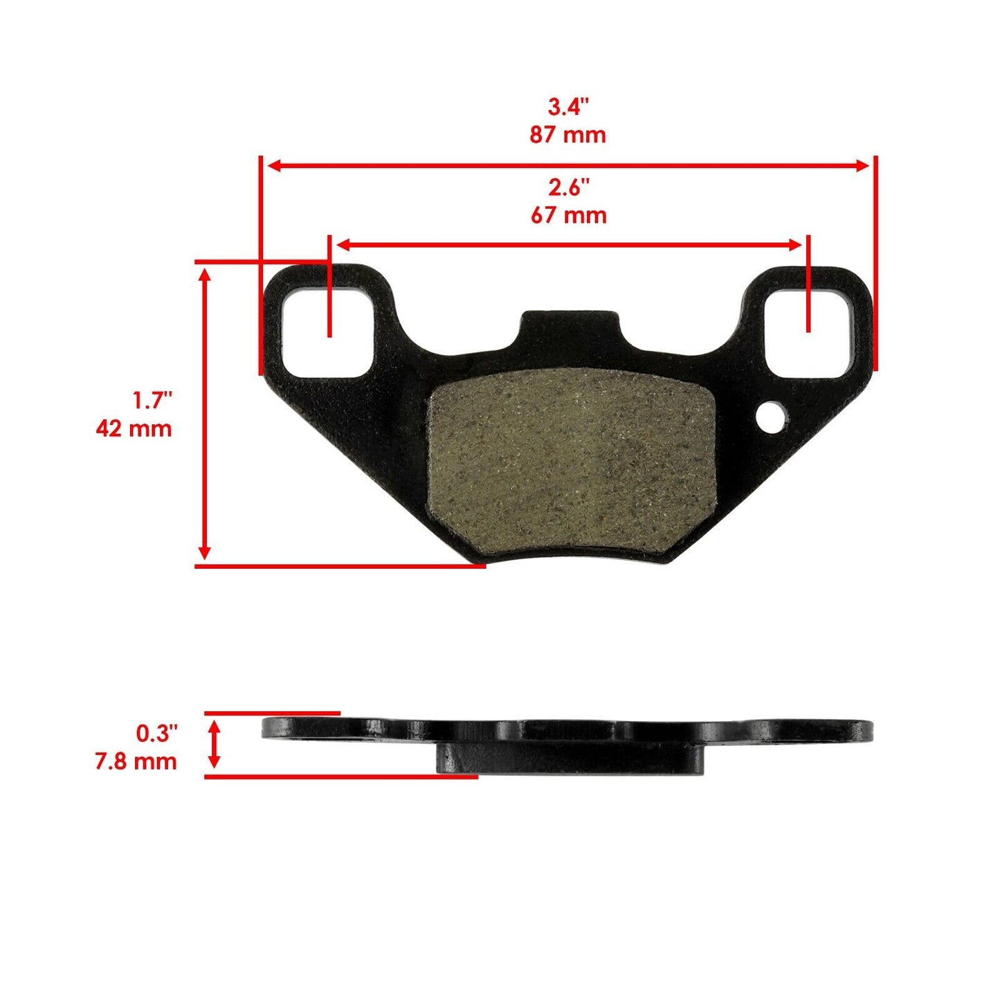 Front Brake Pads for Polaris RZR 170 2009 2010 2011 2012 2013 2014 2015 2016