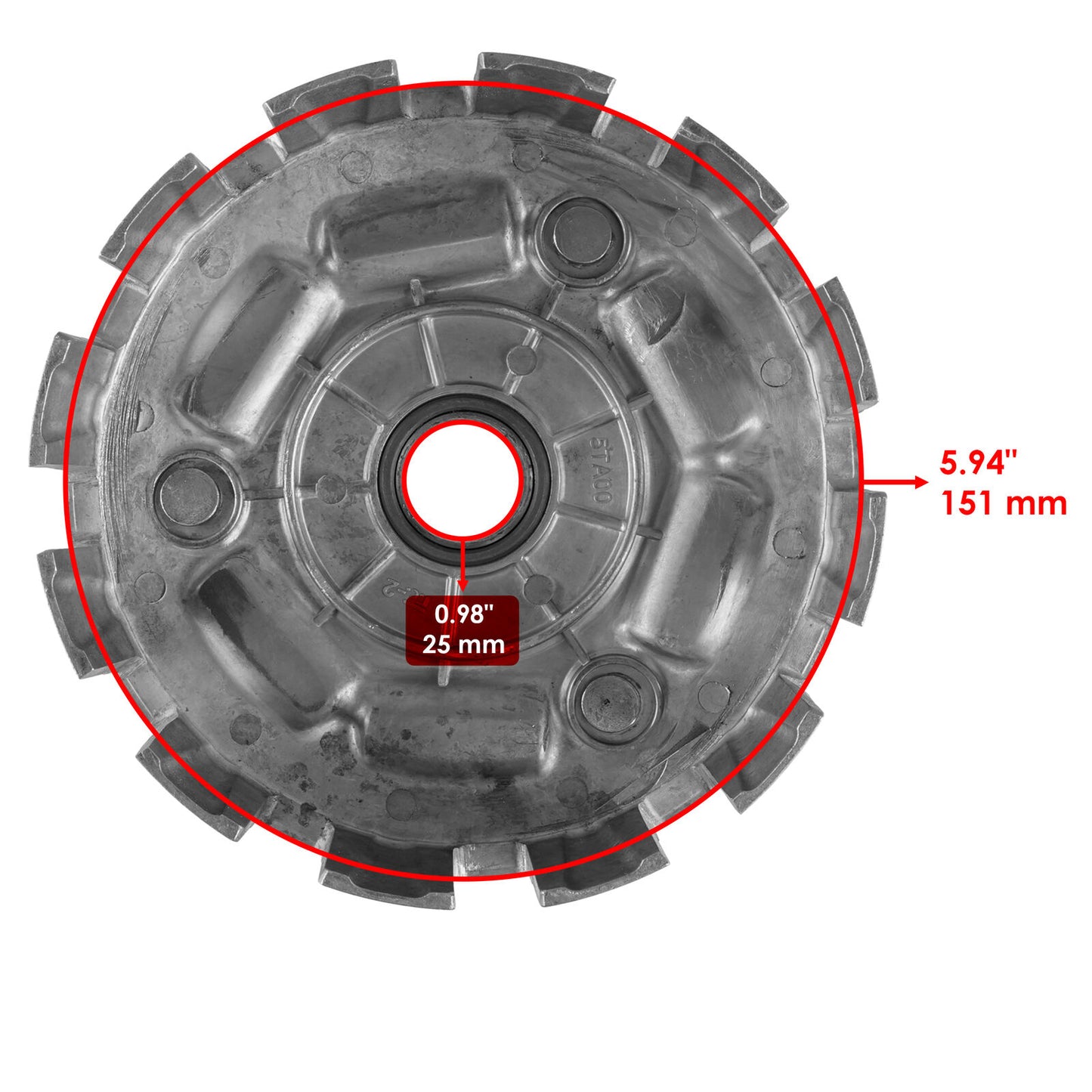 Clutch Basket w/ Friction & Steel Plate For Yamaha Raptor 700 YFM700 2006-2022