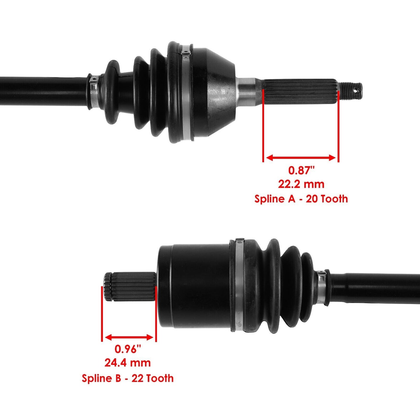 Front Left And Right Axles for Polaris Sportsman 400 500 600 700 800 Mv7 2005