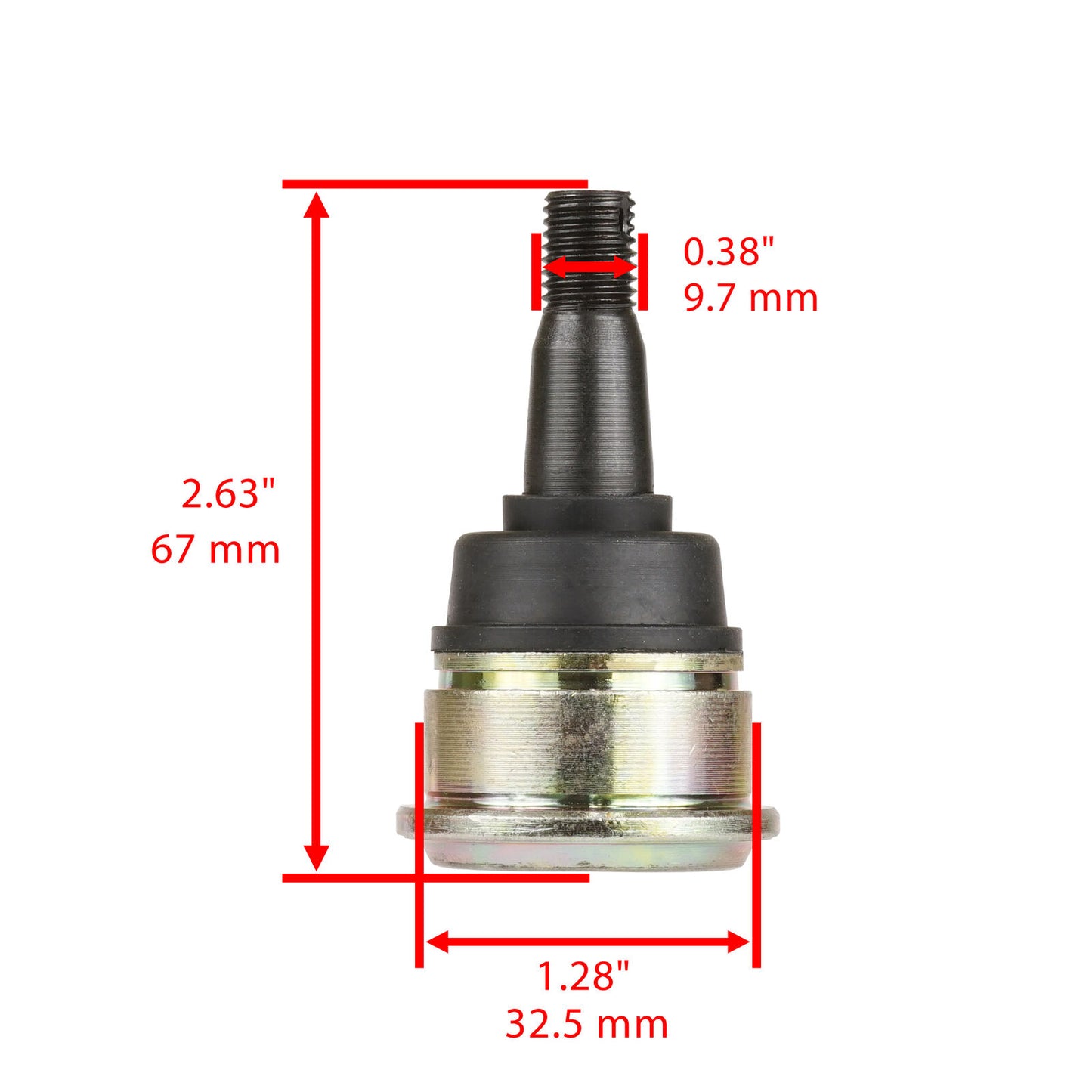 Caltric Two Front Upper or Lower Ball Joints for Yamaha 5LP-23579-00-00