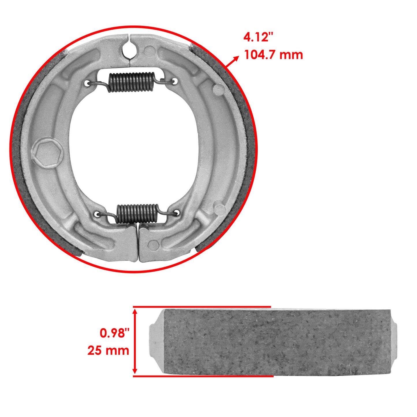 Rear Brake Shoes for Kawasaki KFX50 KSF50A 2003 2004 2005 2006