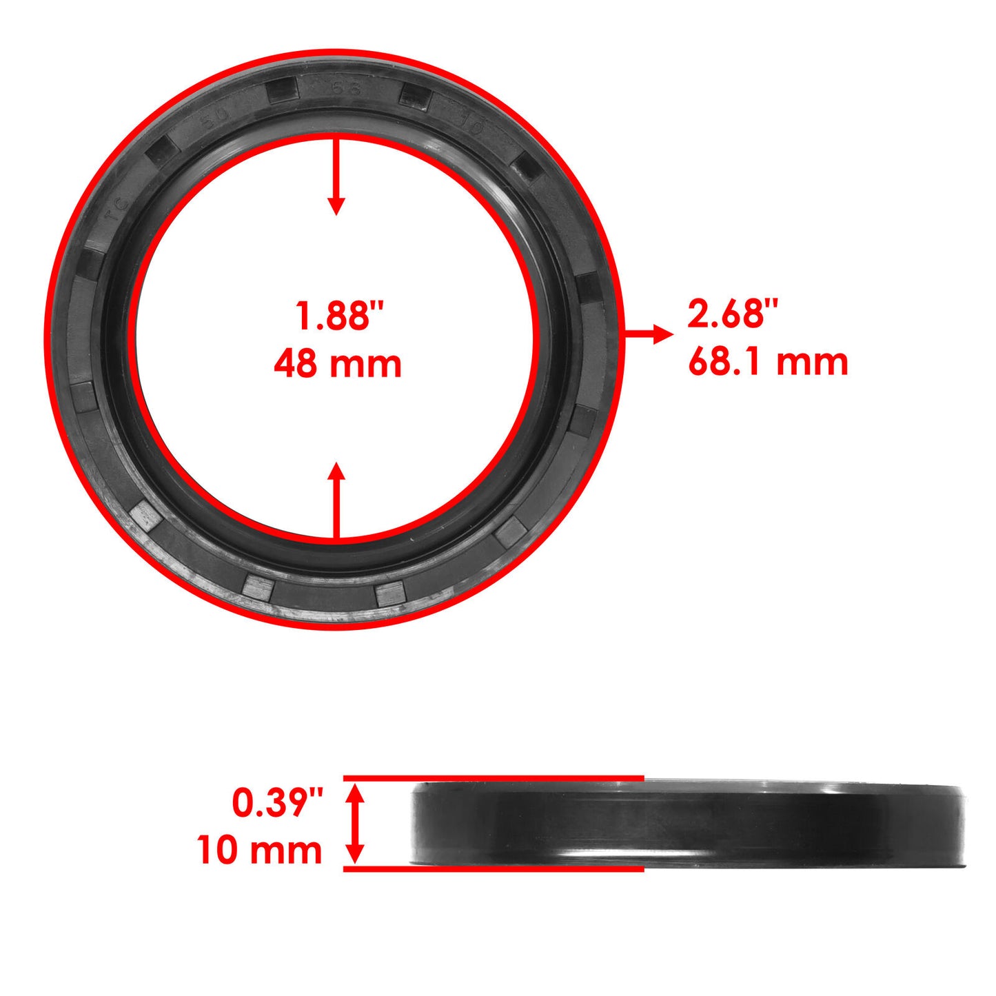 Caltric 293350043 293250222 Bearing Carrier Bearing w/Seal For Can-Am Bombardier