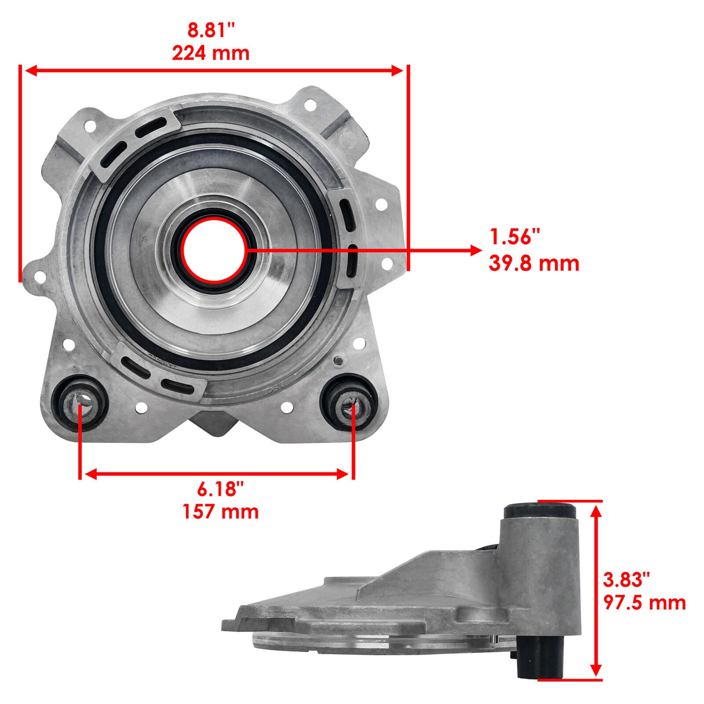 Caltric Front Differential Output Cover For Polaris RZR XP Turbo S 2018-2020