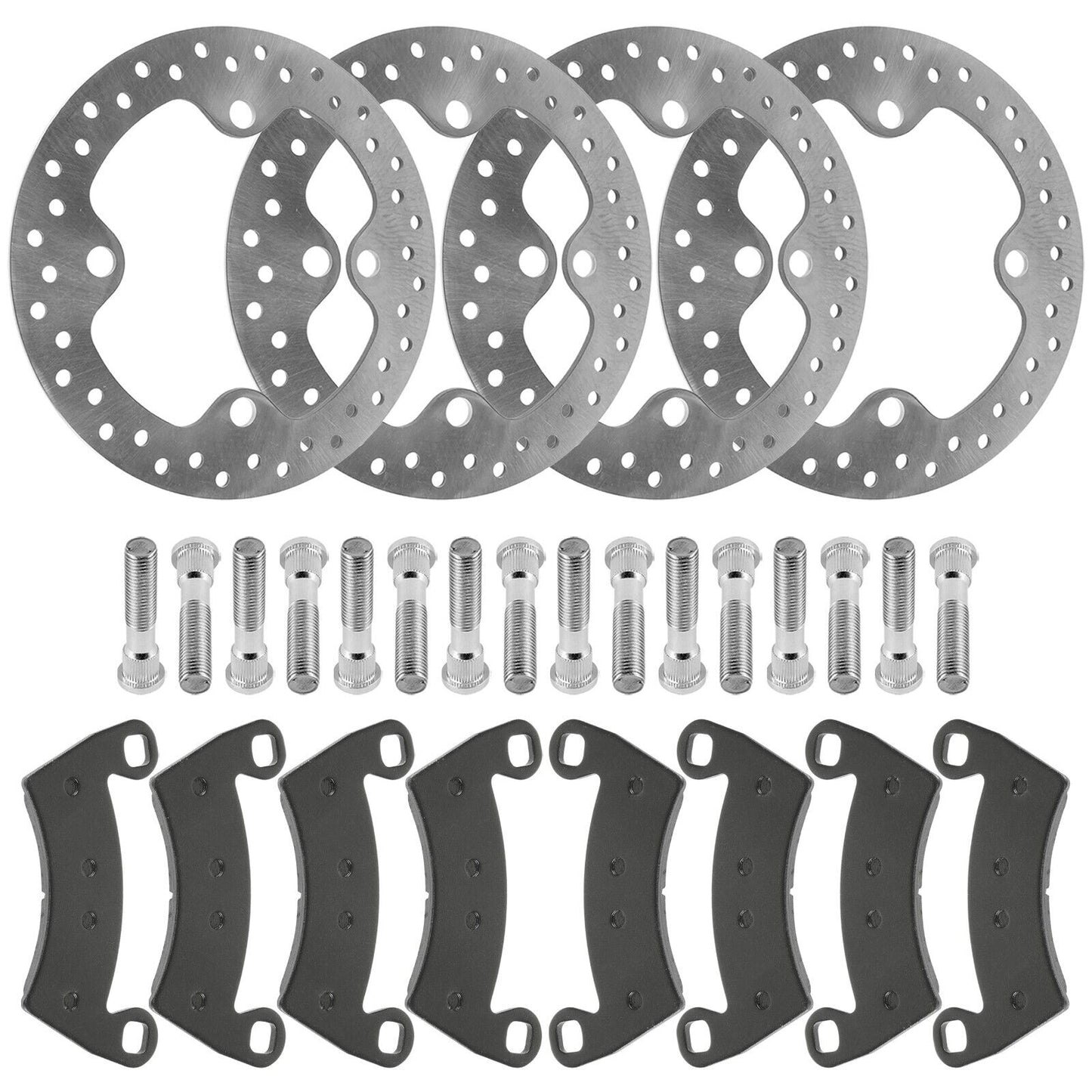 4 Front and Rear Brake Disc w/ Pad for Polaris RZR XP 1000/ RZR XP 4 1000 14-21