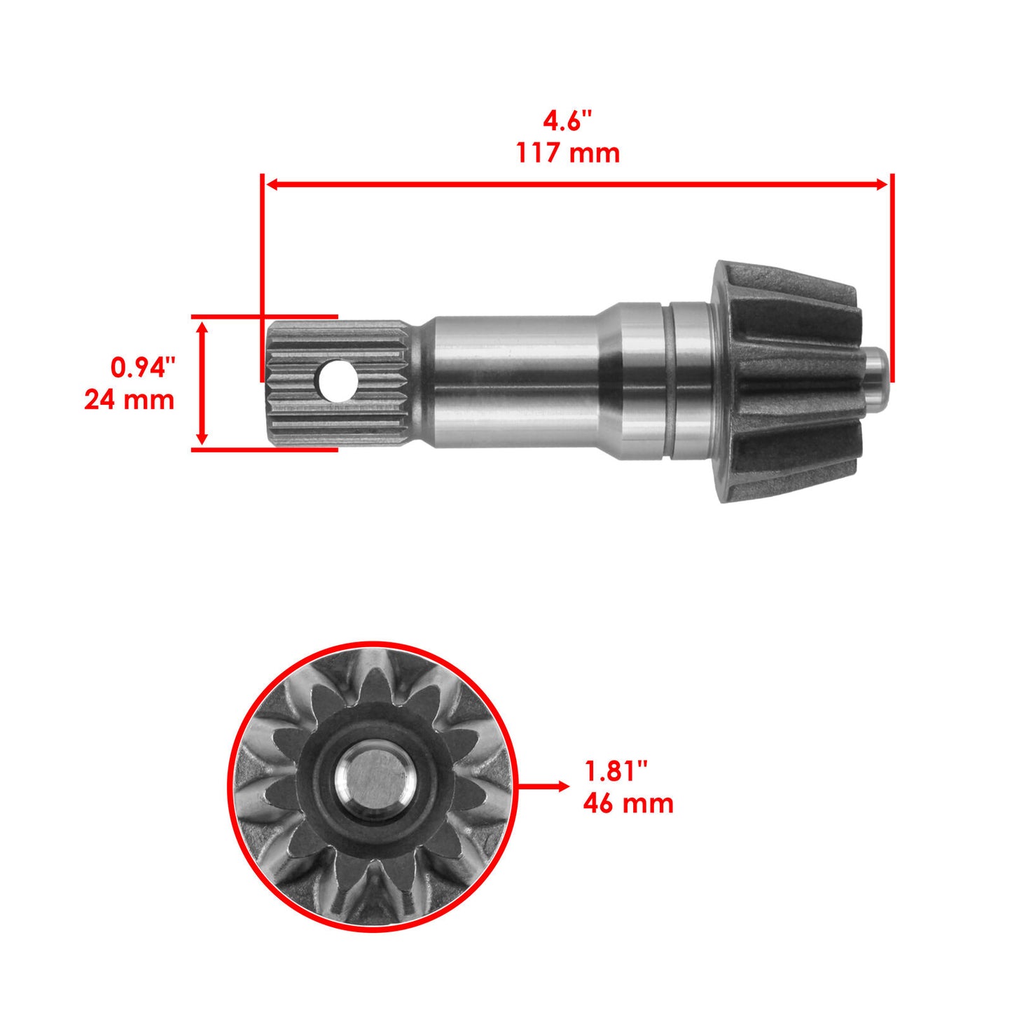 Front Differential Gear Pinion Kit for Polaris Sportsman 800 4x4 EFI 2010 - 2014