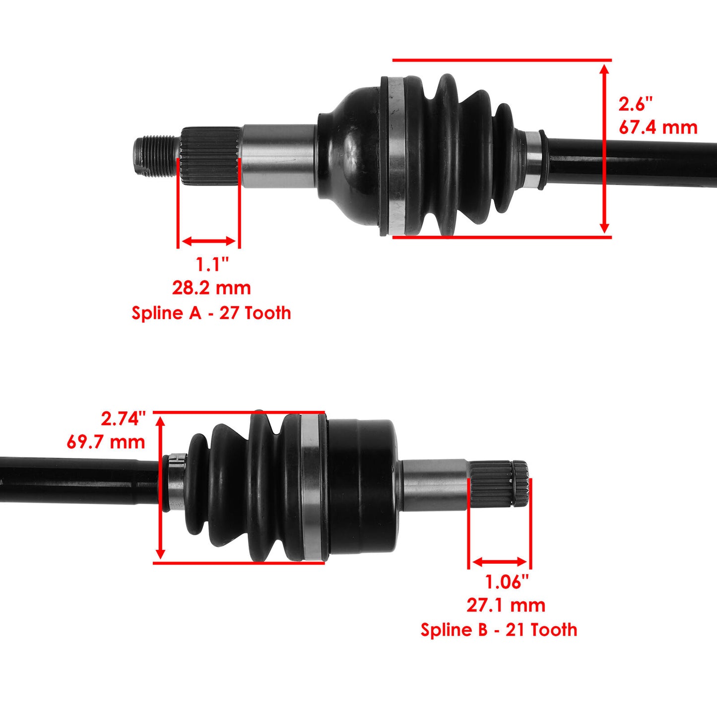 Front Left Complete CV Joint Axle for Yamaha Grizzly 700 YFM700 4WD Fi 2007-13