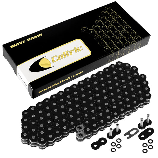 Caltric Drive Chain Dirt Bike 520 X 120 520-Pitch 120-Links with O-Ring Black