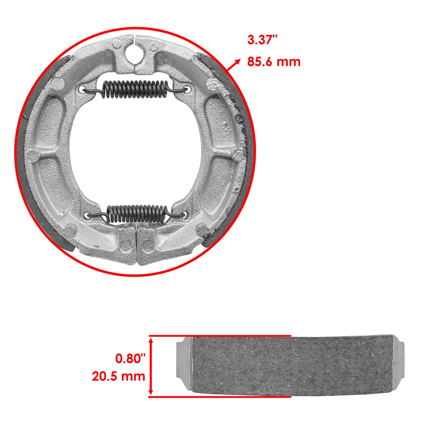 Rear Brake Shoes for Suzuki Lt50 Quadrunner 50 1984-1992 Rear