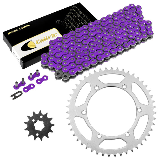 Drive Chain & Sprocket Kit for Kawasaki KDX200 1989 1990 1991 1992 1993 - 2006