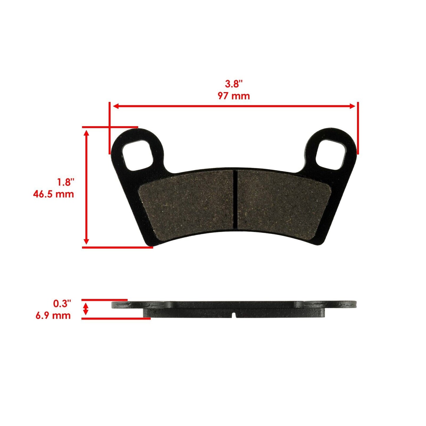 Front And Rear Brake Pads for Polaris RZR 800 EFI 2008-2014