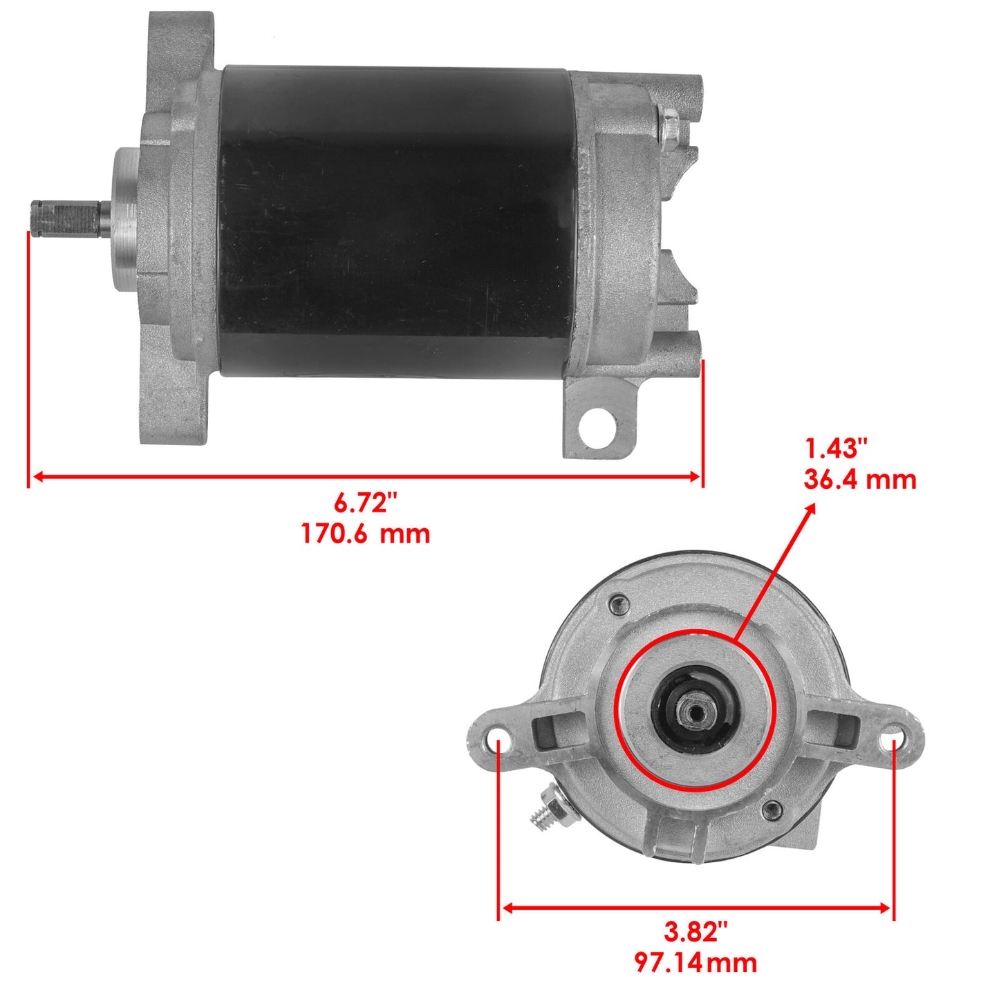 Starter for Johnson Outboard 115El 115Gl 115Pl 115Px 115Sl 115 115Hp 1998-2006