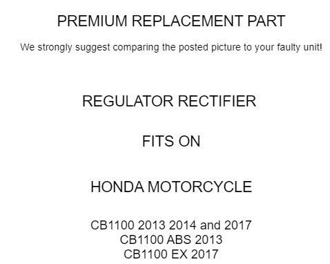 Regulator Rectifier for Honda CB1100 2013 2014 And 2017