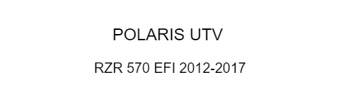 Front Stabilizer Sway Torsion Bar fits Polaris RZR 570 EFI 2012 2013 2014 - 2017